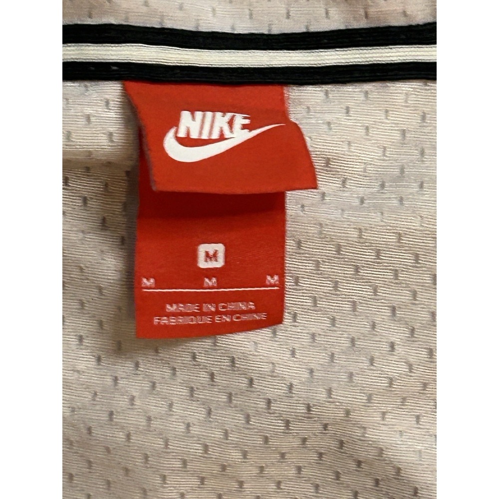 Nike Women's Medium 1/2 Zip Rain Jacket Windbreaker Marbled Pink White Pullover - Picture 8 of 16